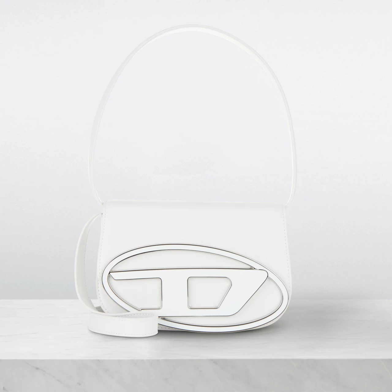 DIESEL 1DR Tonal Shoulder Bag - White