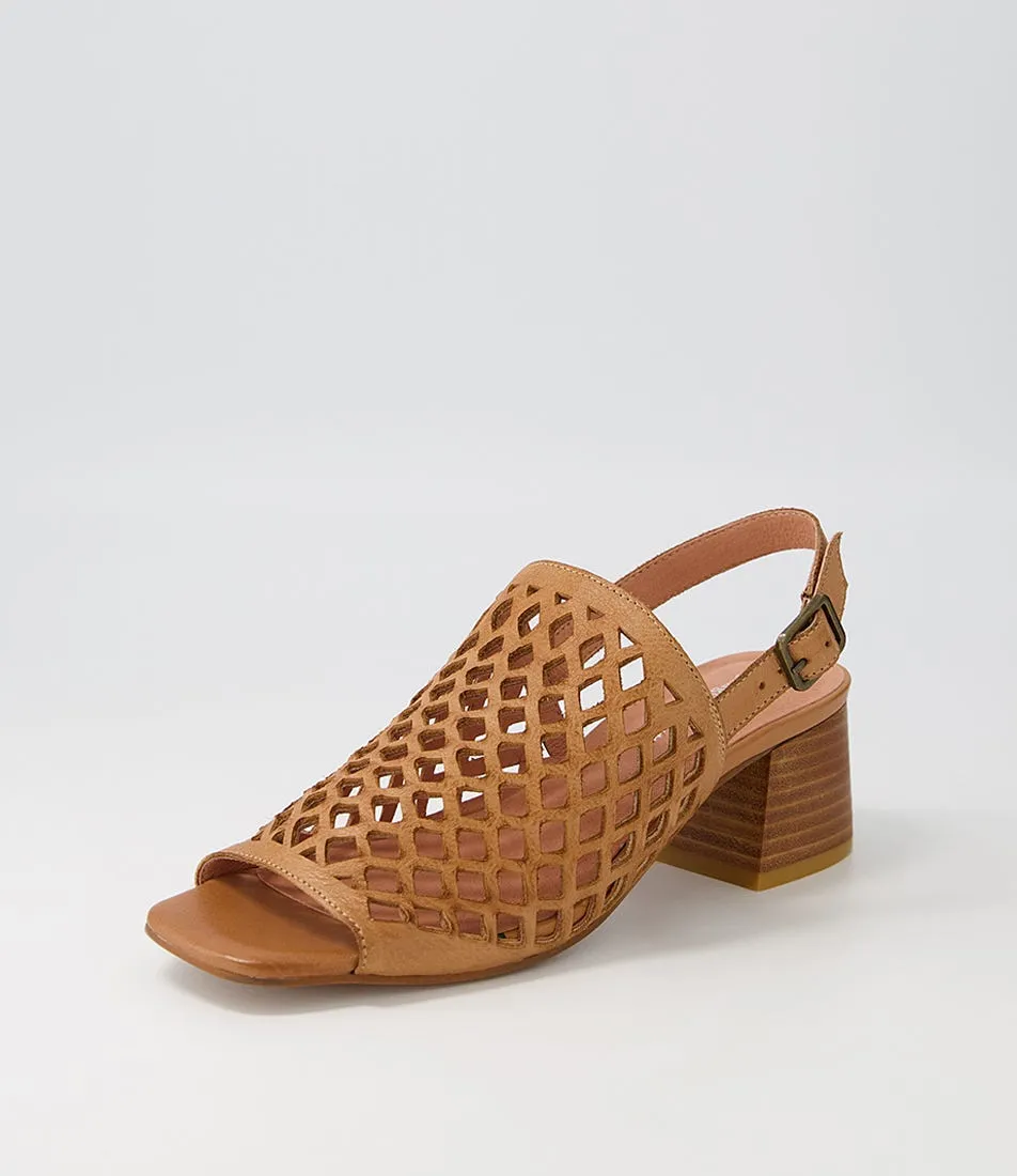 DJANGO & JULIETTE Fairhaven Dark Tan Leather Sandals