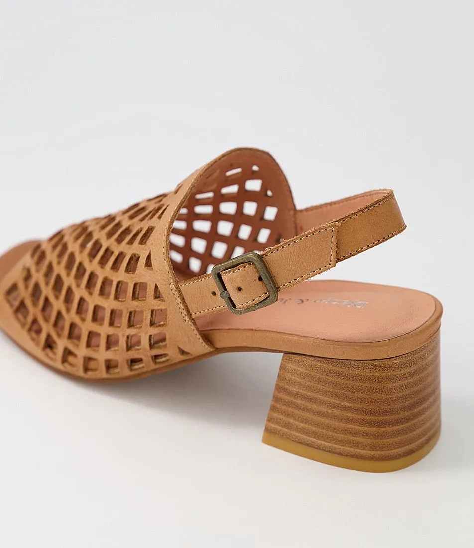 DJANGO & JULIETTE Fairhaven Dark Tan Leather Sandals