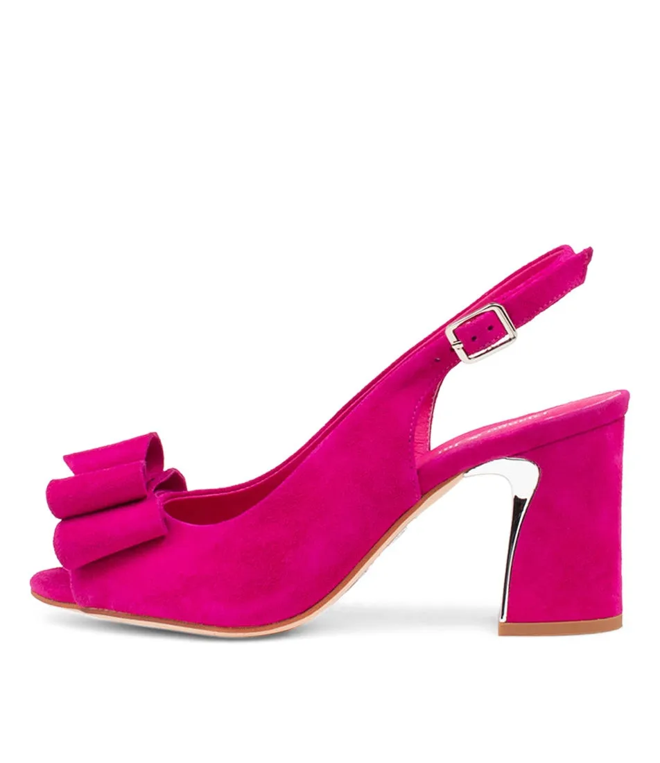 DJANGO & JULIETTE Kadir Dark Fuchsia Suede Sandals