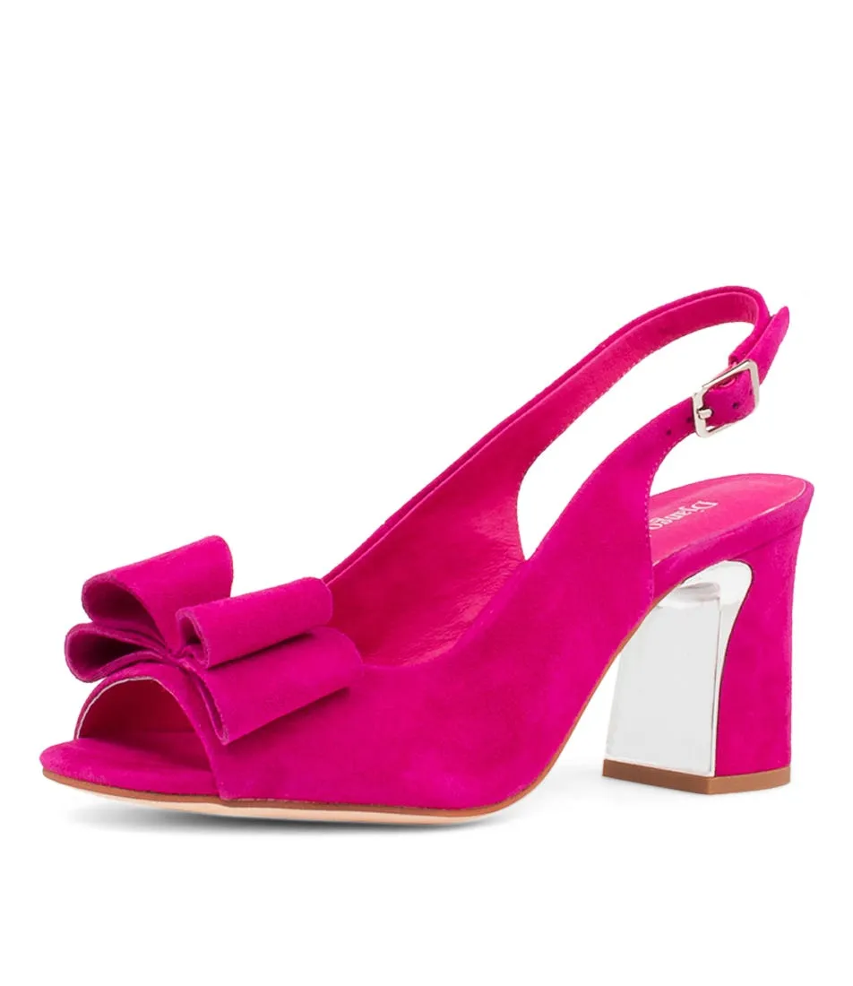 DJANGO & JULIETTE Kadir Dark Fuchsia Suede Sandals