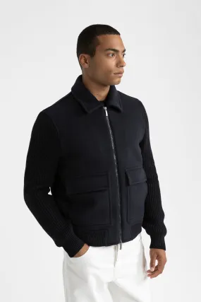 Double-face wool and cashmere jacket