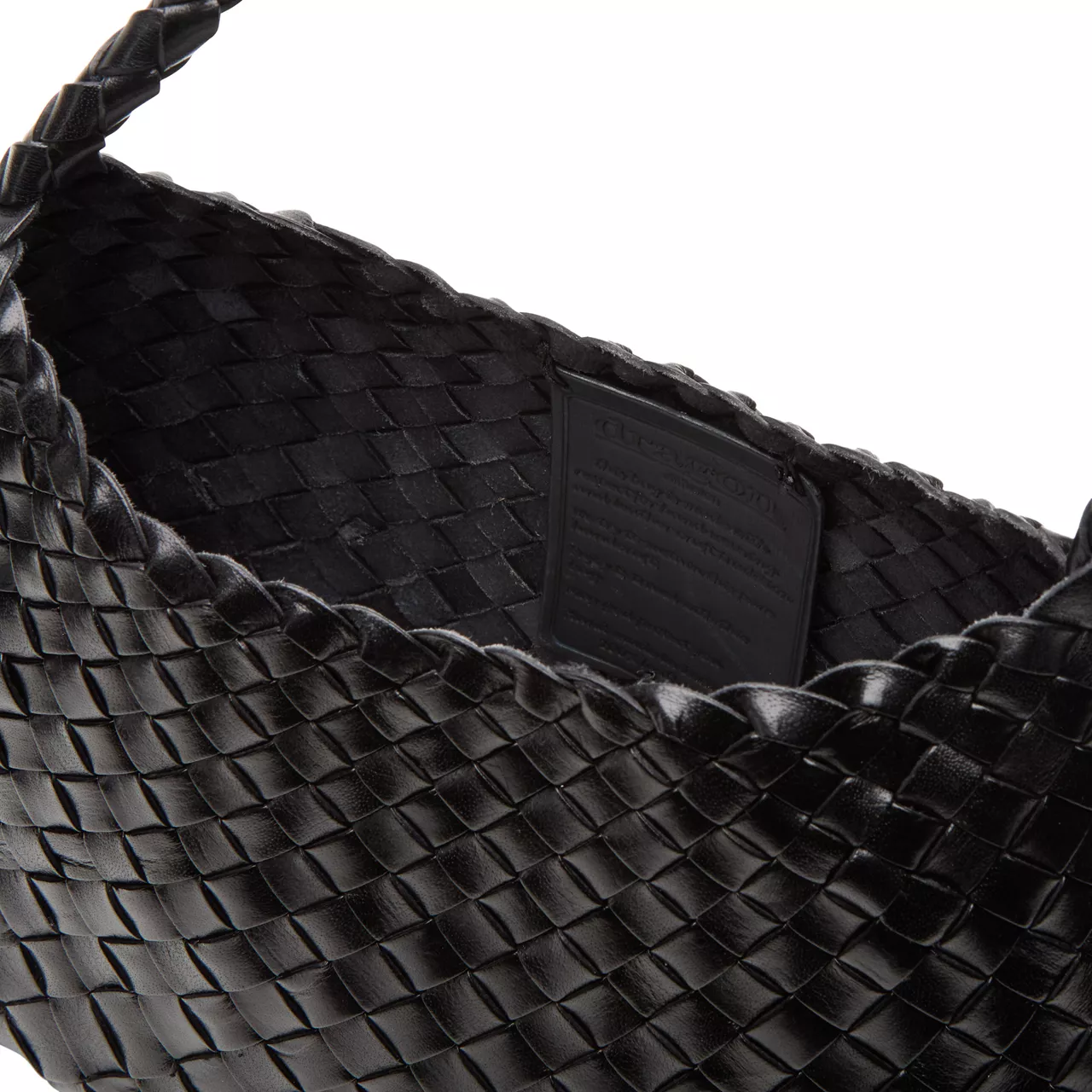 DRAGON DIFFUSION Rosanna Woven Leather Shoulder Bag - Black