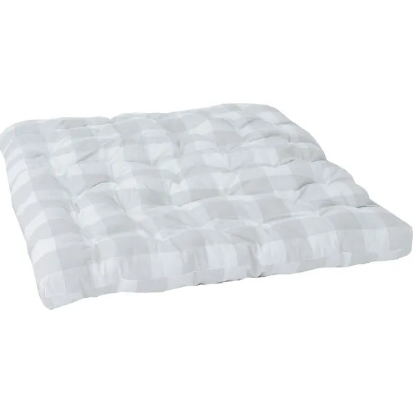 E&E Padded Play Mattress, Grey Gingham