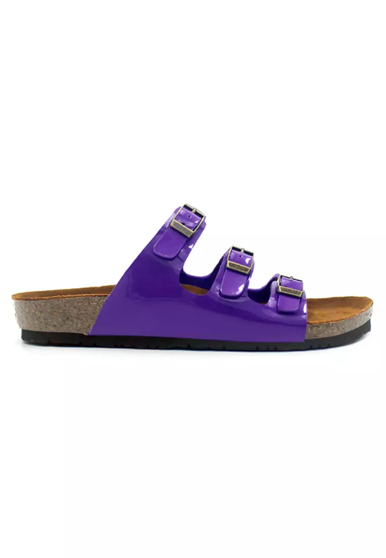 Ely - Glossy Purple Sandals & Flip Flops