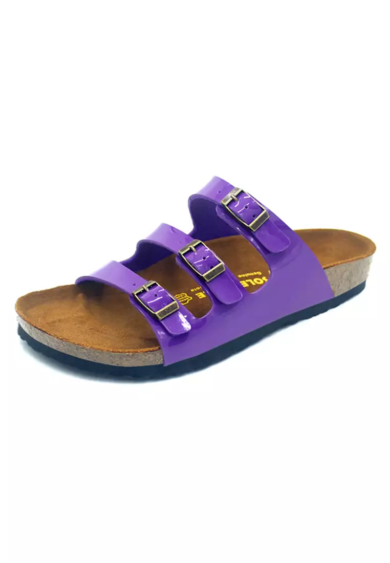 Ely - Glossy Purple Sandals & Flip Flops