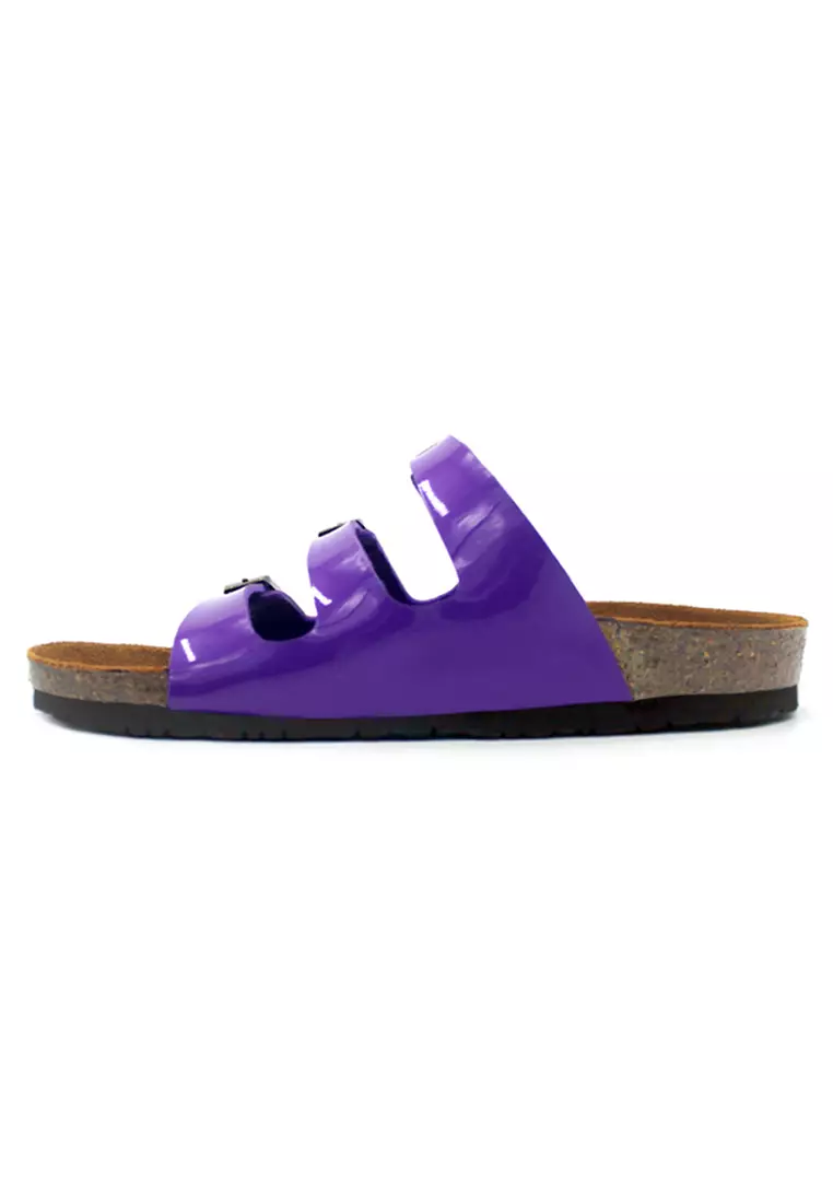 Ely - Glossy Purple Sandals & Flip Flops