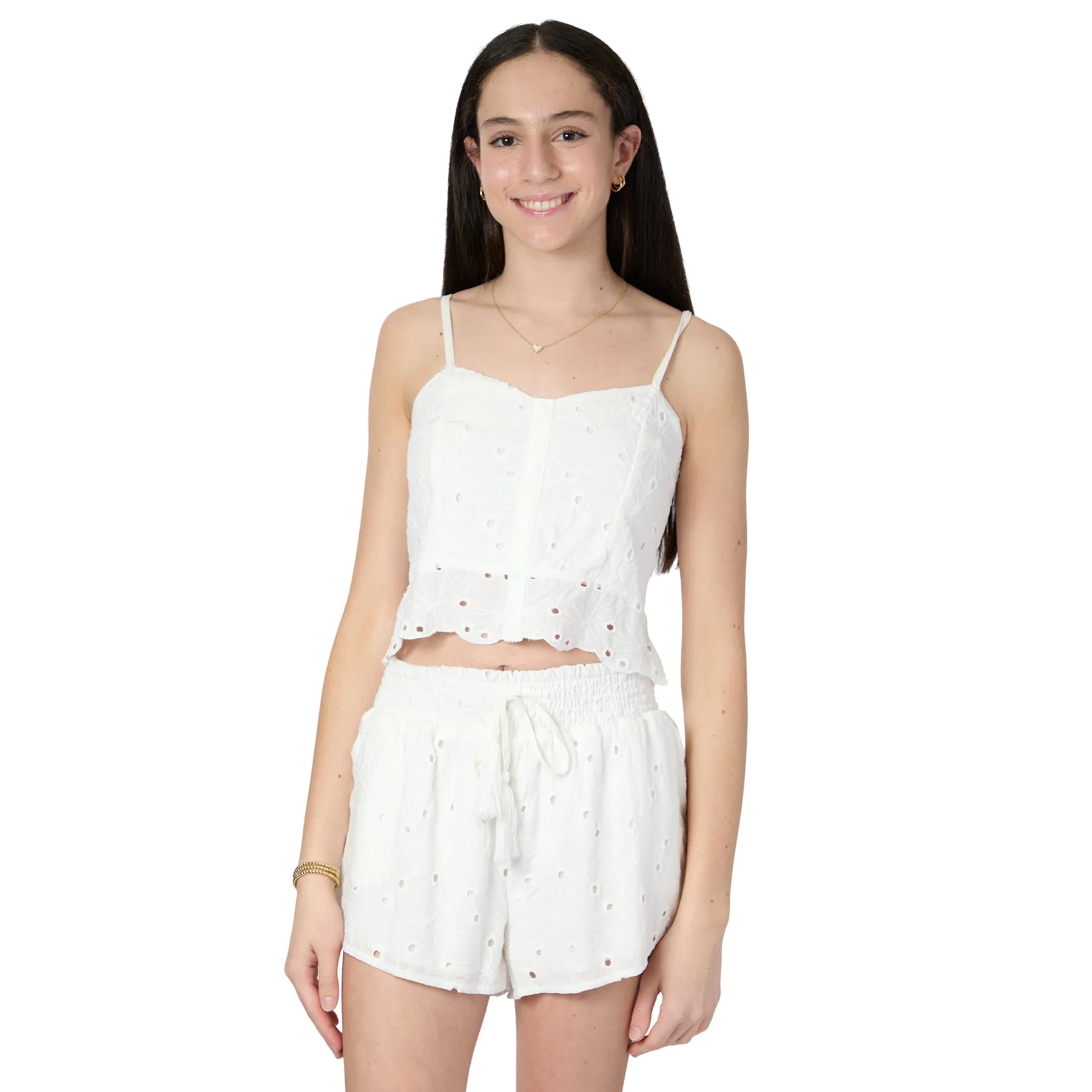 Eyelet Tank Top