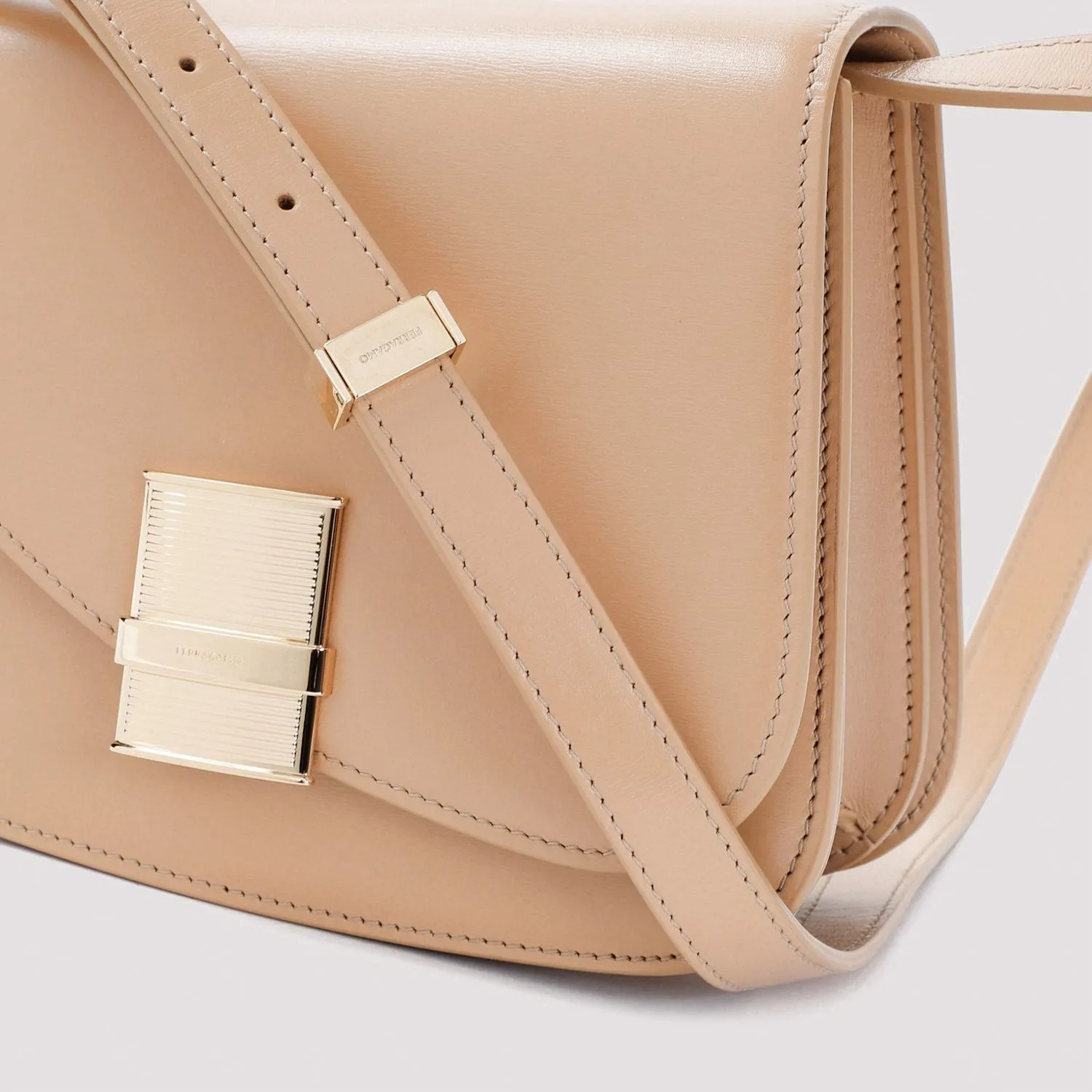 FERRAGAMO Nude & Neutrals Calf Leather Shoulder & Crossbody Bag for Women