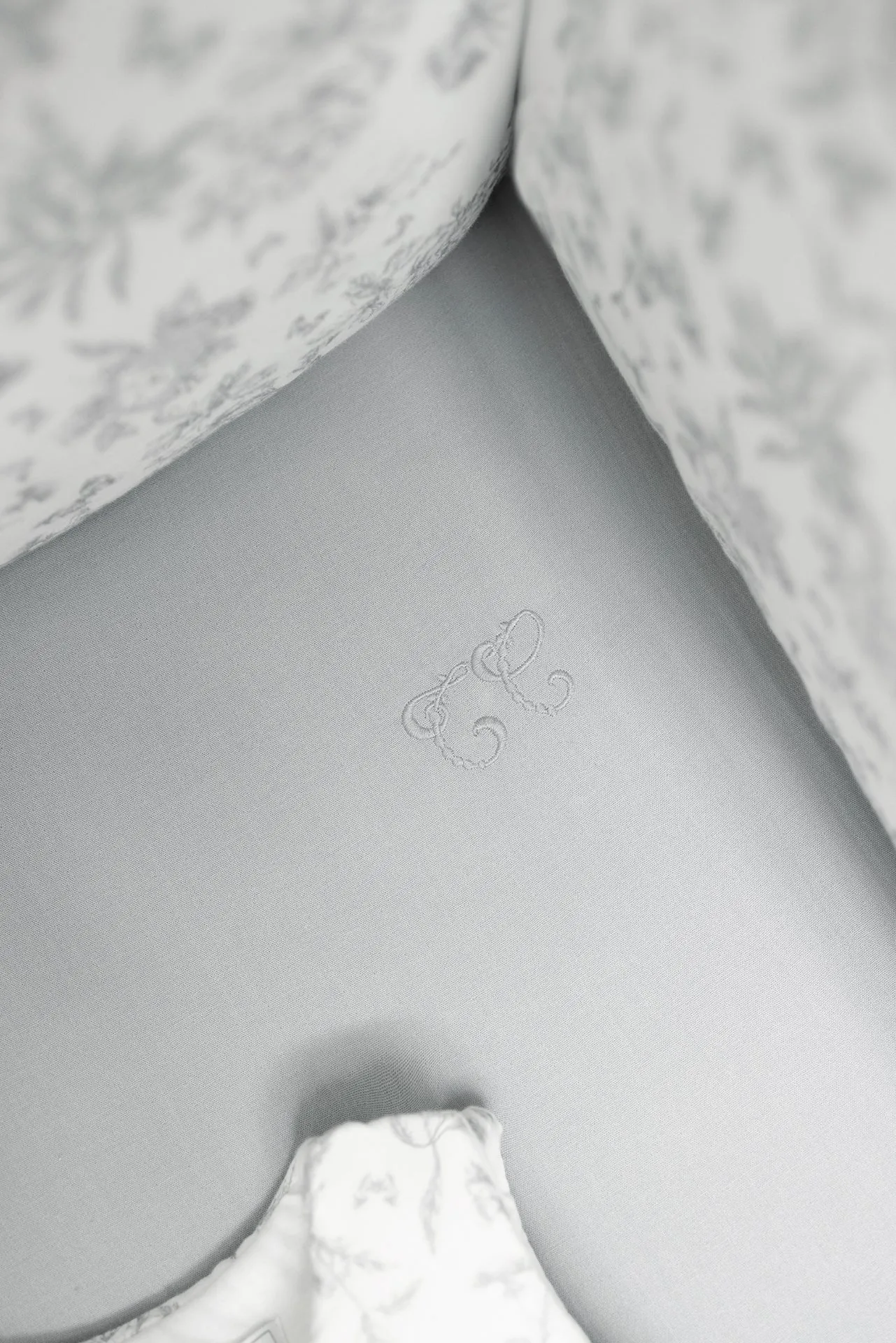 Fitted sheet      Print inspiration toile de jouy Grey     