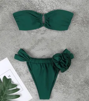 Forest Green Rose Bikini