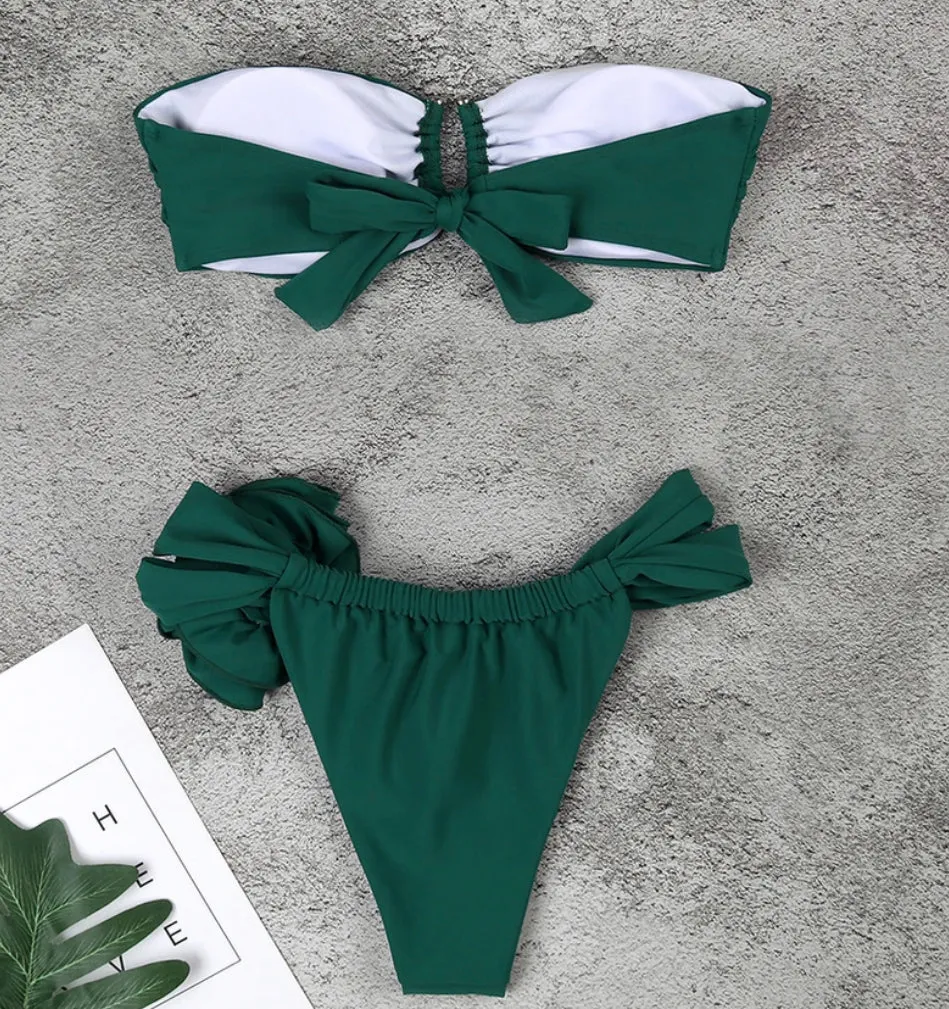 Forest Green Rose Bikini