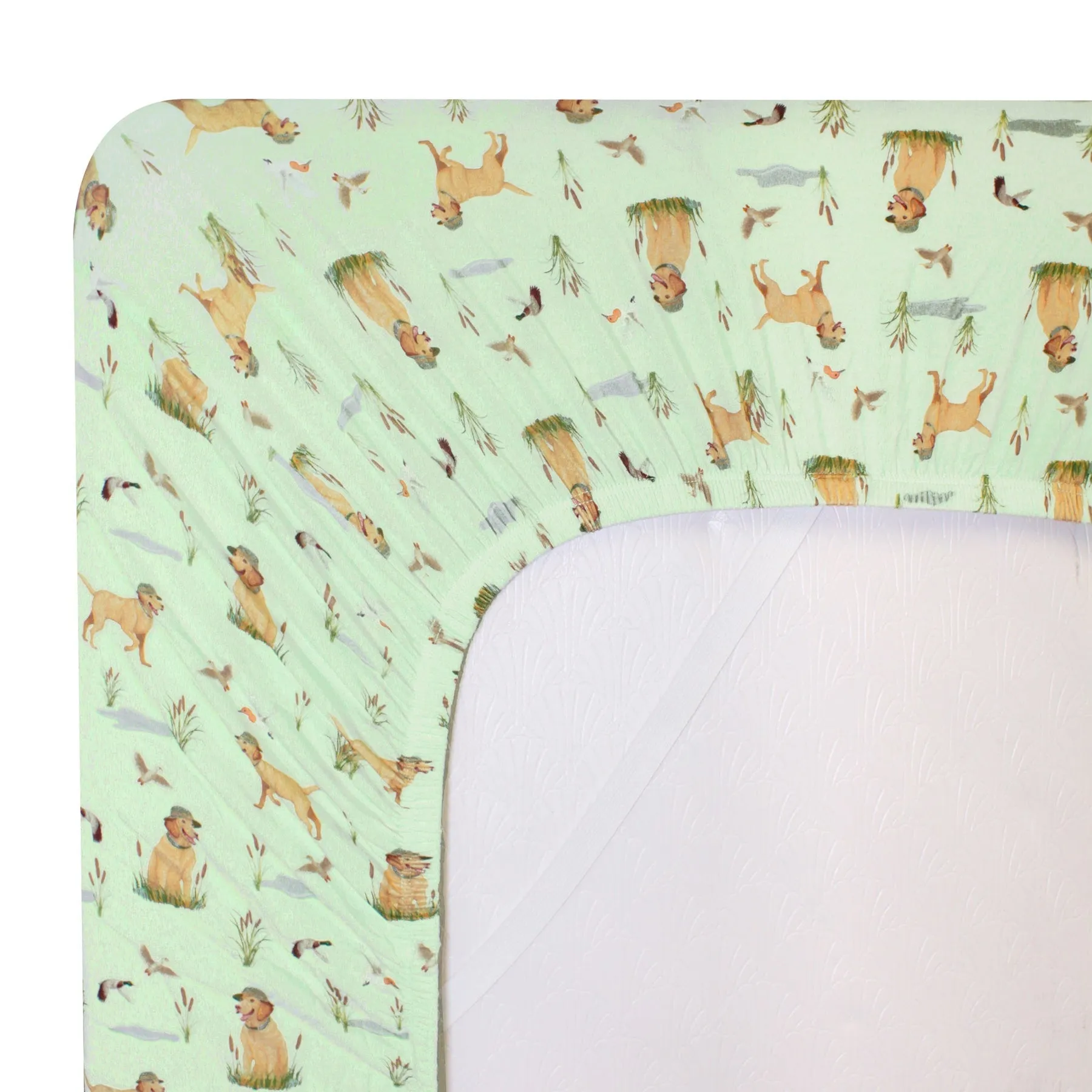 Free Birdees Twin Fitted Sheet - Duck Duck Dog