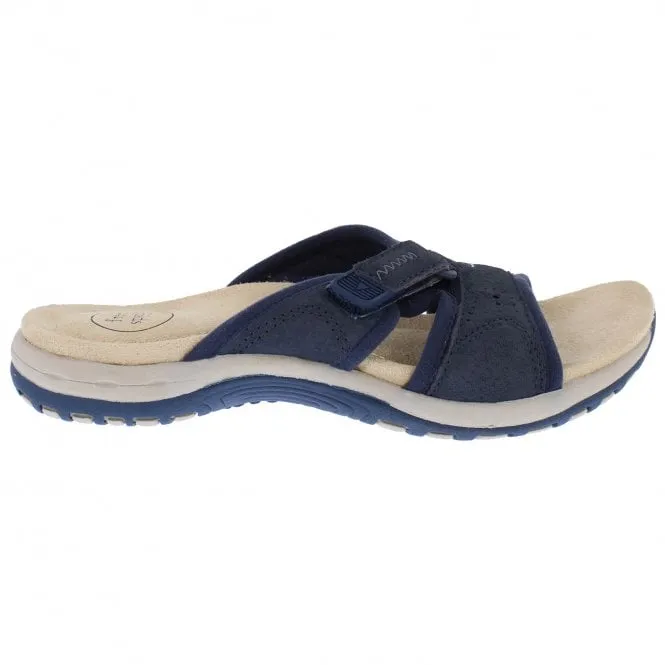 Free Spirit  Womens Wickford 2 Navy Blue Riptape Mules 40517