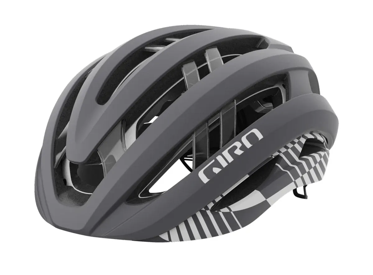 Giro Aries Spherical Road Helmet - Matt White-Charcoal Rush