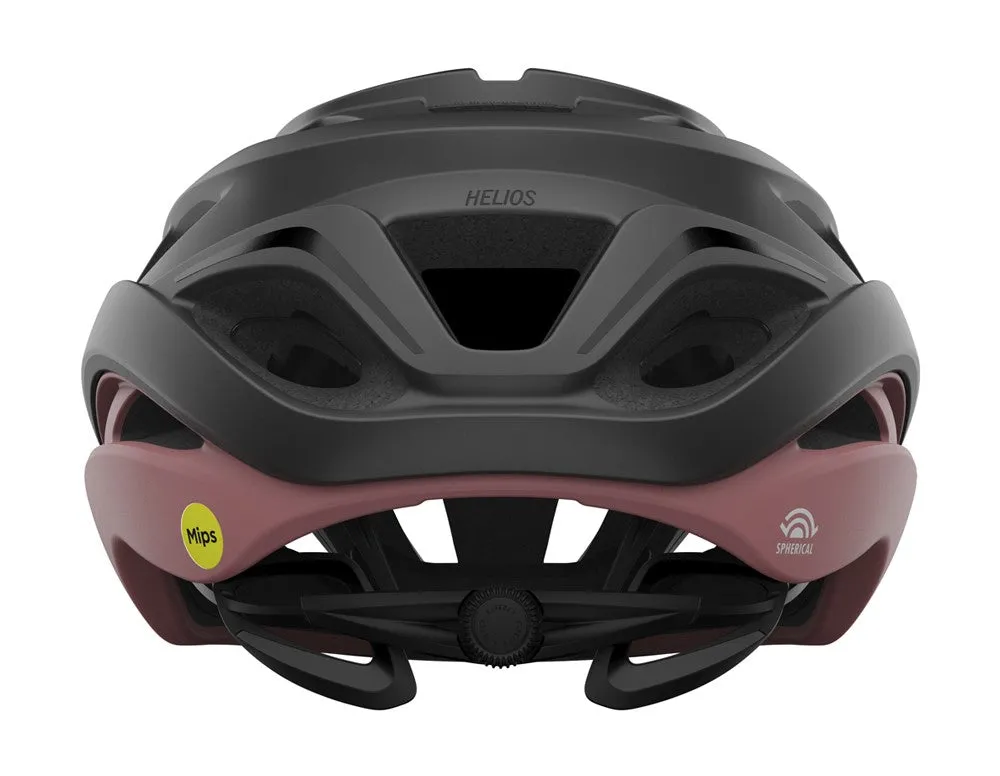 Giro Helios Spherical Road Helmet - Matt Metallic Coal-Dusty Rose