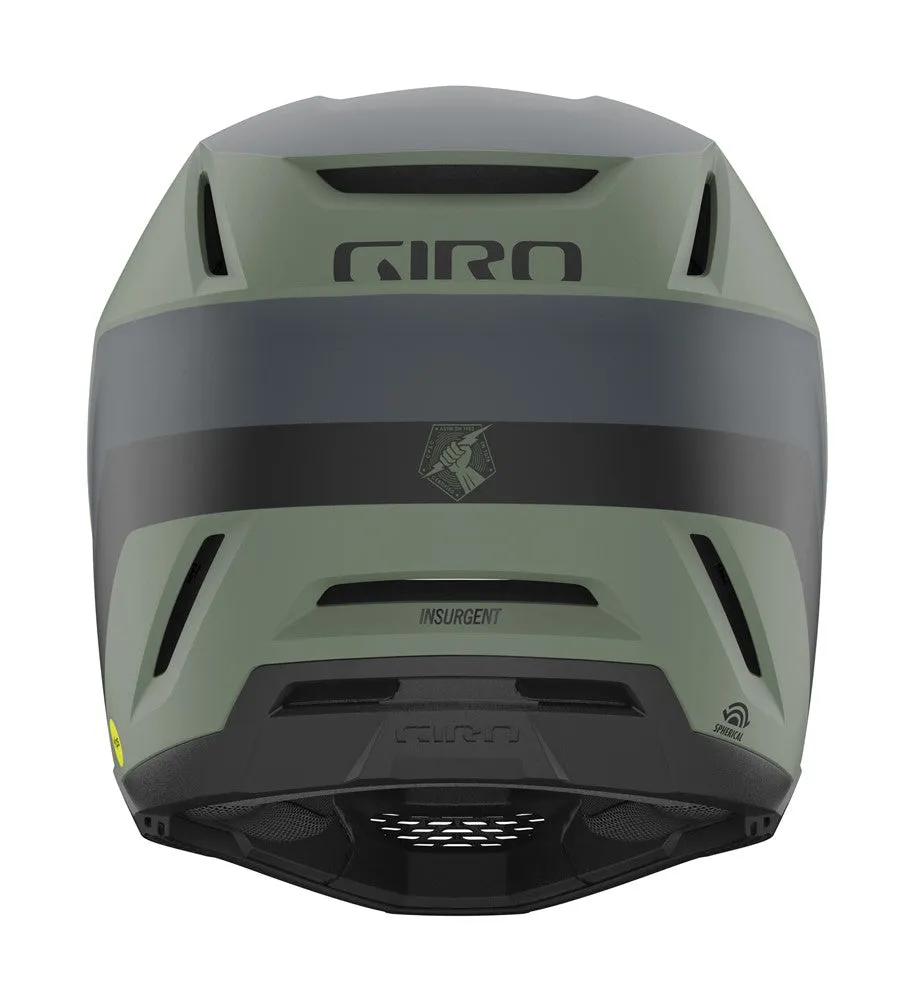 Giro Insurgent Spherical Full Face Helmet - Matt Hedge Green-Dark Shark