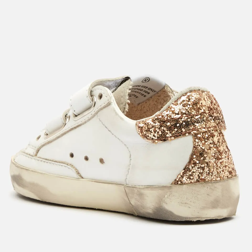 Golden Goose Toddlers' Suede Toe and Leather Old School Trainers - White/Ice/Gold - UK 3 Infant | Coggles