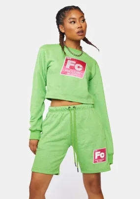 Green Shorts Set-