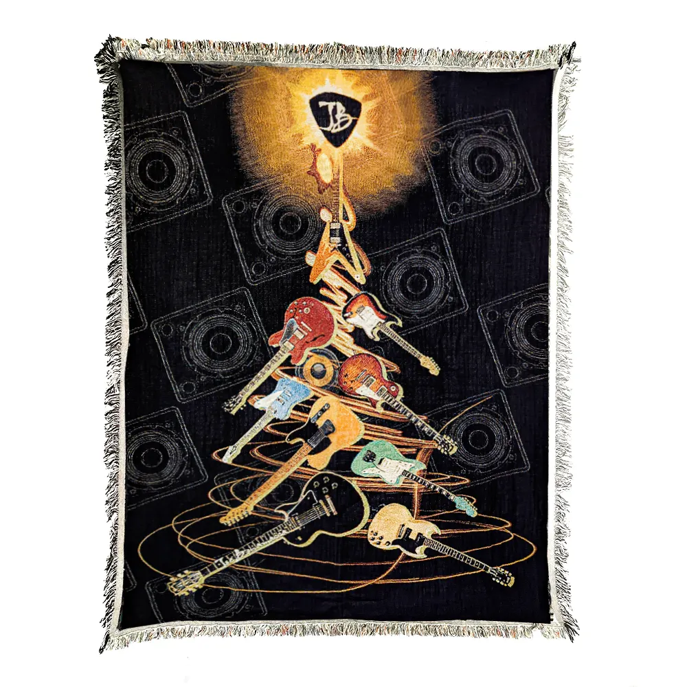 Guitar X-Mas Tree Blanket