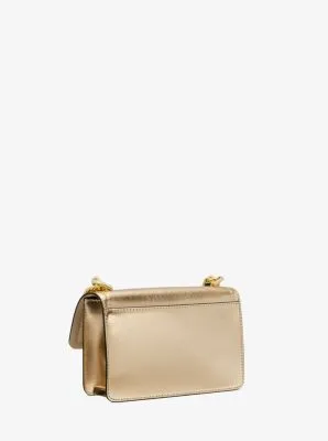 Heather Extra-Small Metallic Leather Crossbody Bag