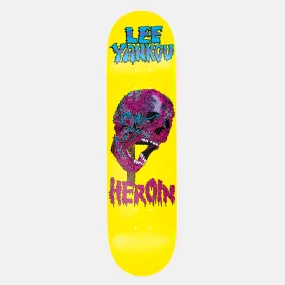 Heroin Skateboards - 8.25 Lee Yankou Face Melter Dipped Skateboard Deck (Yellow)