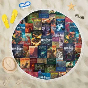 HP Book Covers Round Beach Blanket