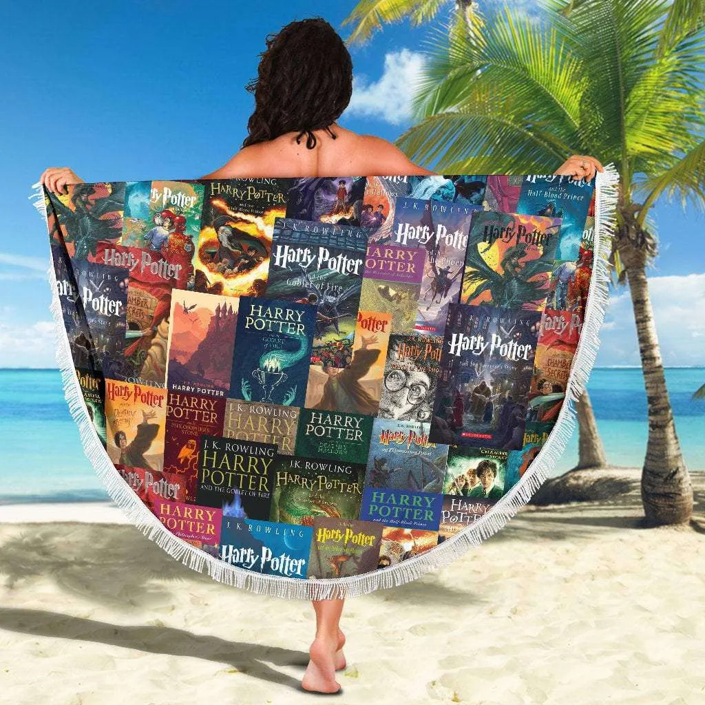 HP Book Covers Round Beach Blanket