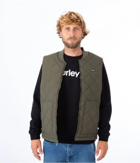 Hurley Tahoe Quilted Men's Vest - Peat Moss