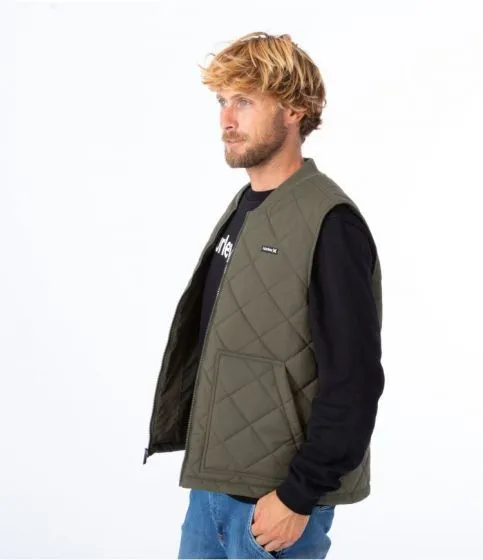 Hurley Tahoe Quilted Men's Vest - Peat Moss