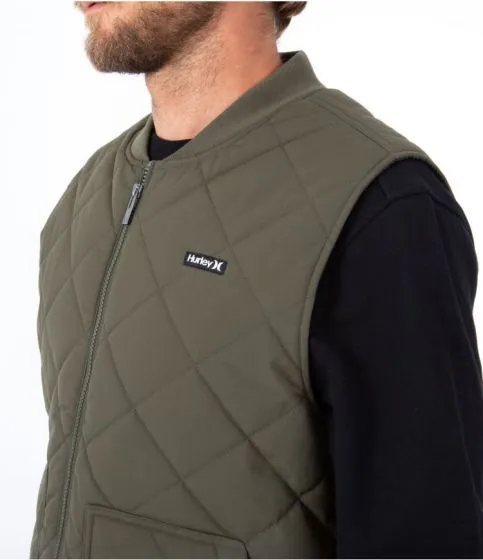 Hurley Tahoe Quilted Men's Vest - Peat Moss