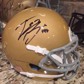 Ian Book Autographed/Signed Notre Dame Mini Helmet