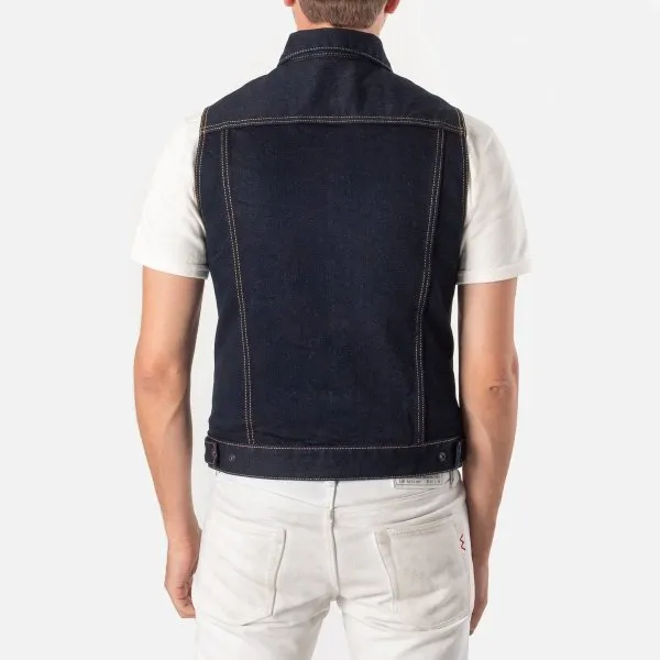 Ignition Works 19oz Stretch Denim Trucker Vest - Indigo