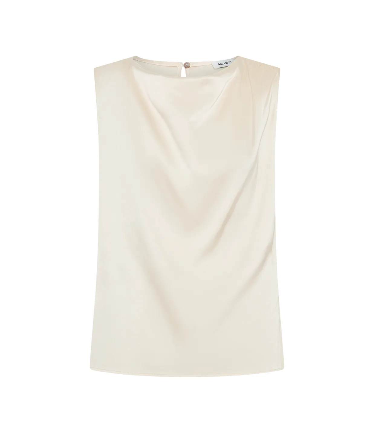 Ingrid Pleated Sleeveless Top in Champagne