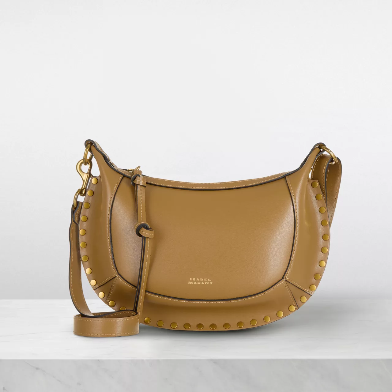 ISABEL MARANT Oskan Moon Shoulder Bag - Khaki