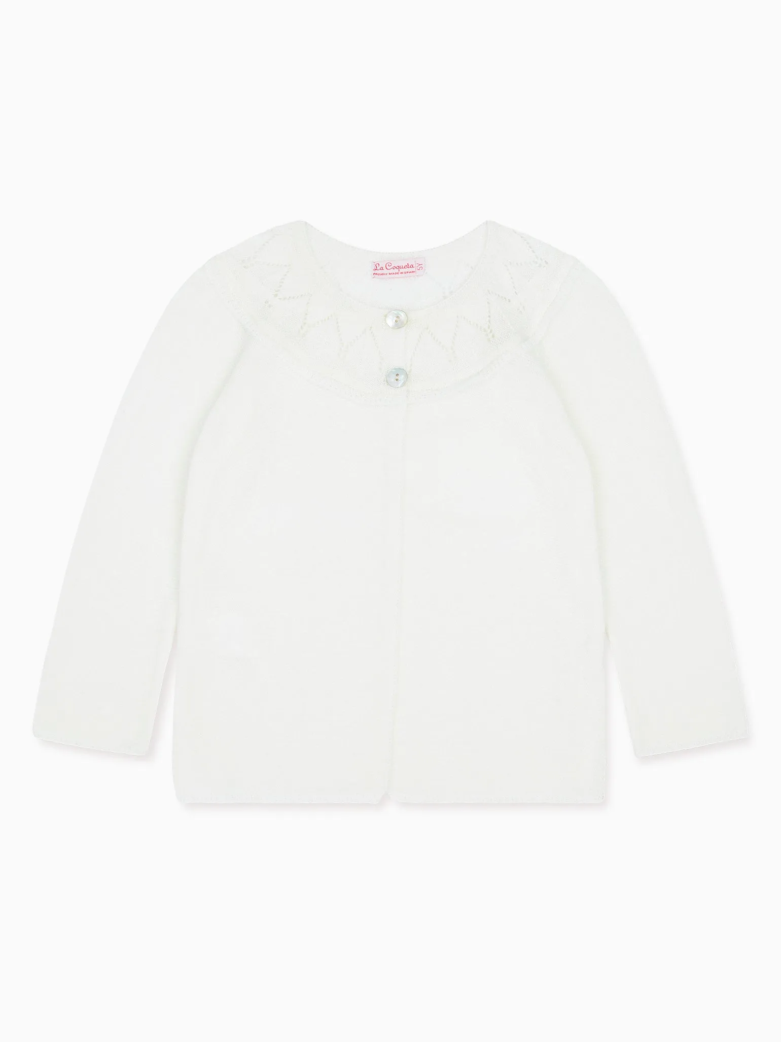 Ivory Baena Cotton Girl Cardigan