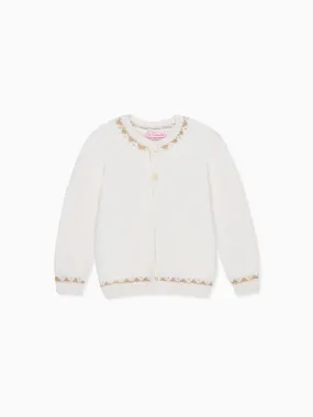 Ivory Marissa Merino Baby Girl Cardigan