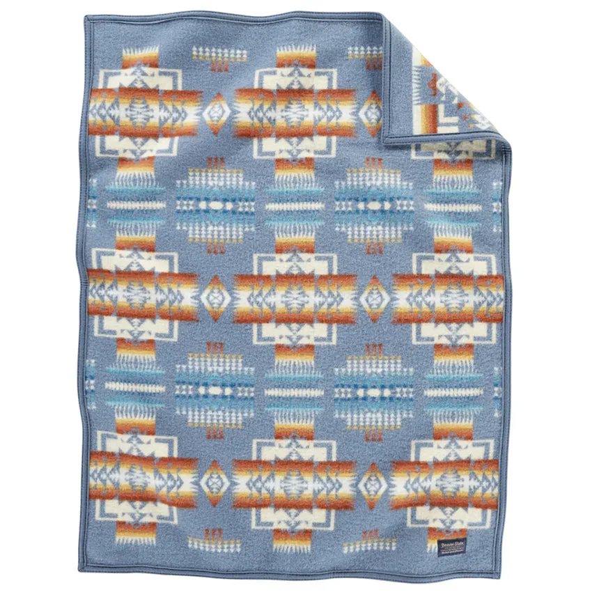 Jacquard Crib Baby Muchacho Blanket - Chief Joseph Slate