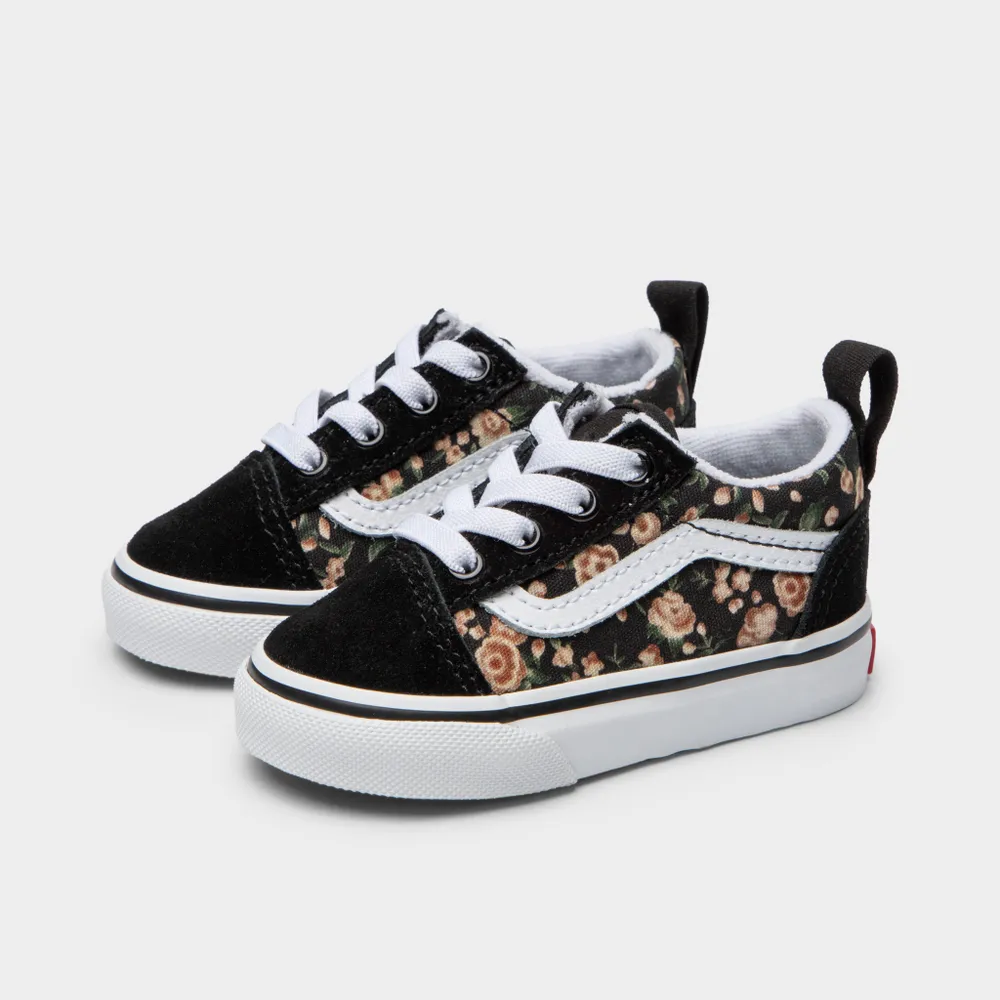 JD Sports Vans Infants' Rose Dreams Old Skool Elastic Lace Black / White