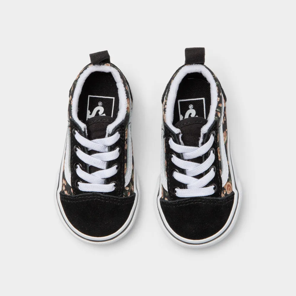 JD Sports Vans Infants' Rose Dreams Old Skool Elastic Lace Black / White