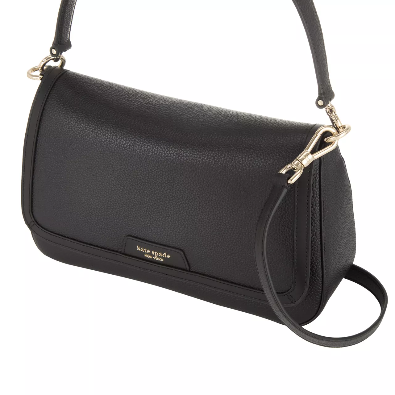 KATE SPADE NEW YORK Hudson Flap Shoulder Bag - Black