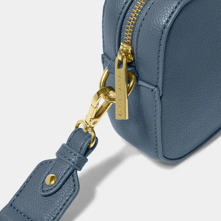 Katie Loxon Navy Zana Mini Canvas Strap Crossbody Bag