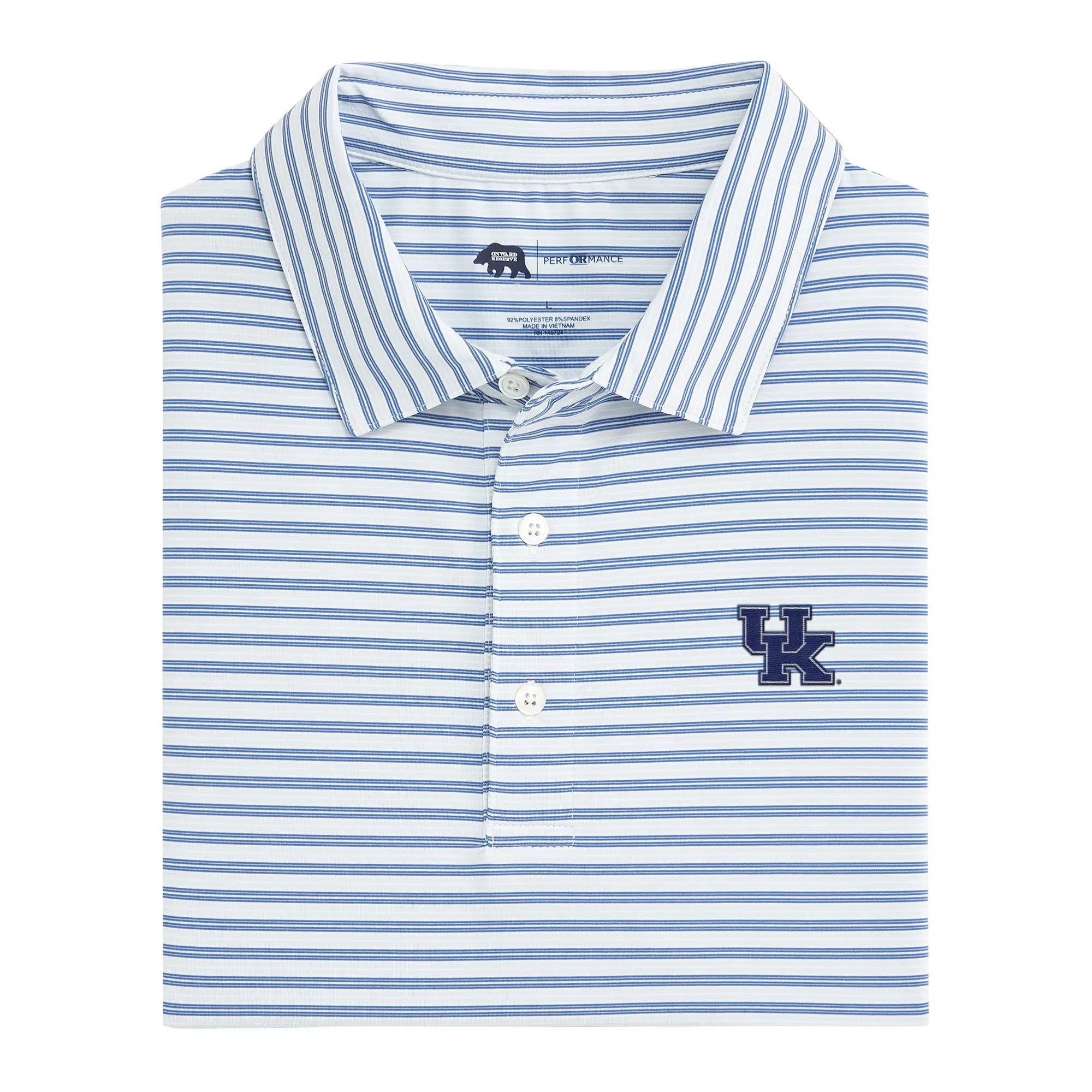 Kentucky Wedge Stripe Performance Polo