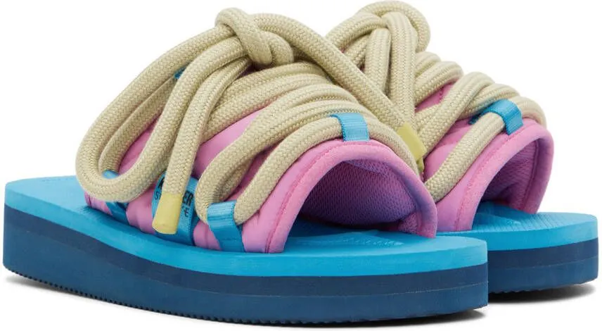 KidSuper Blue & Pink Suicoke Edition Lace Sandals