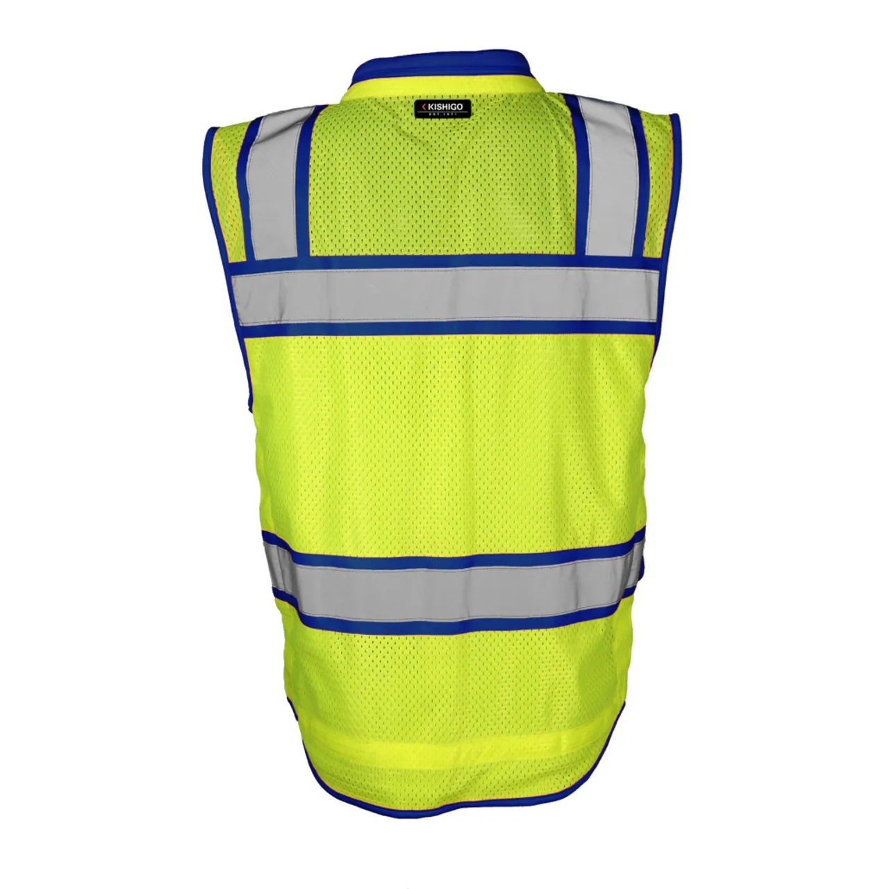 Kishigo Color Contrast High Performance Surveyors Vest Lime-Royal Blue S5042