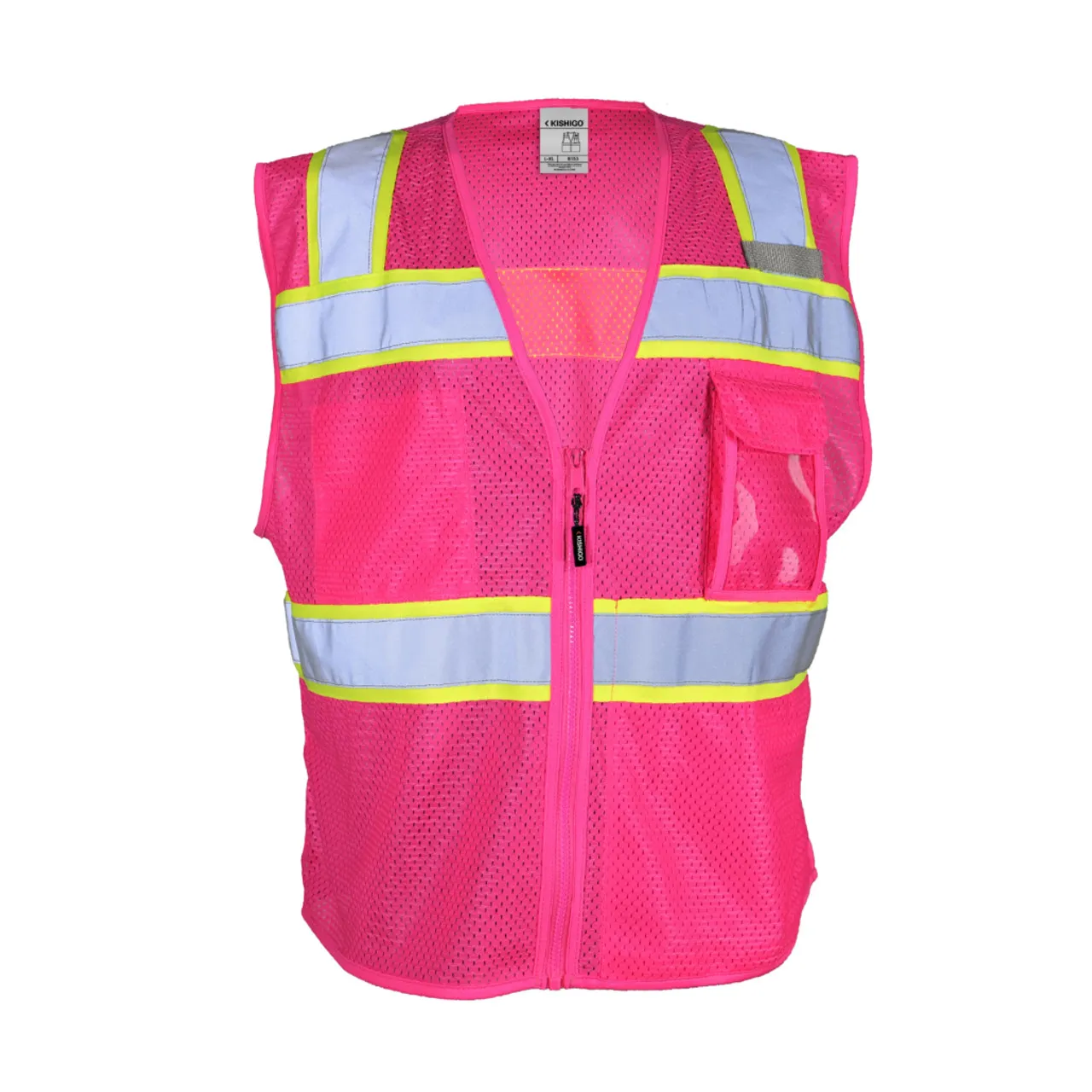 Kishigo Enhanced Visibility 3 Pocket Mesh Vest Color Options B150-B156