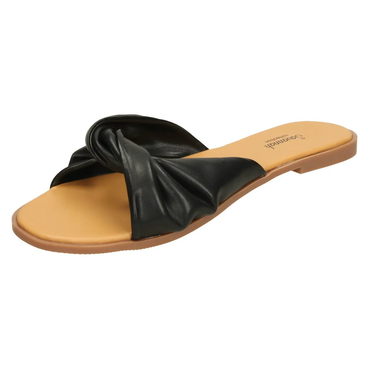 Ladies Savannah Flat Twist Vamp Mules F00205