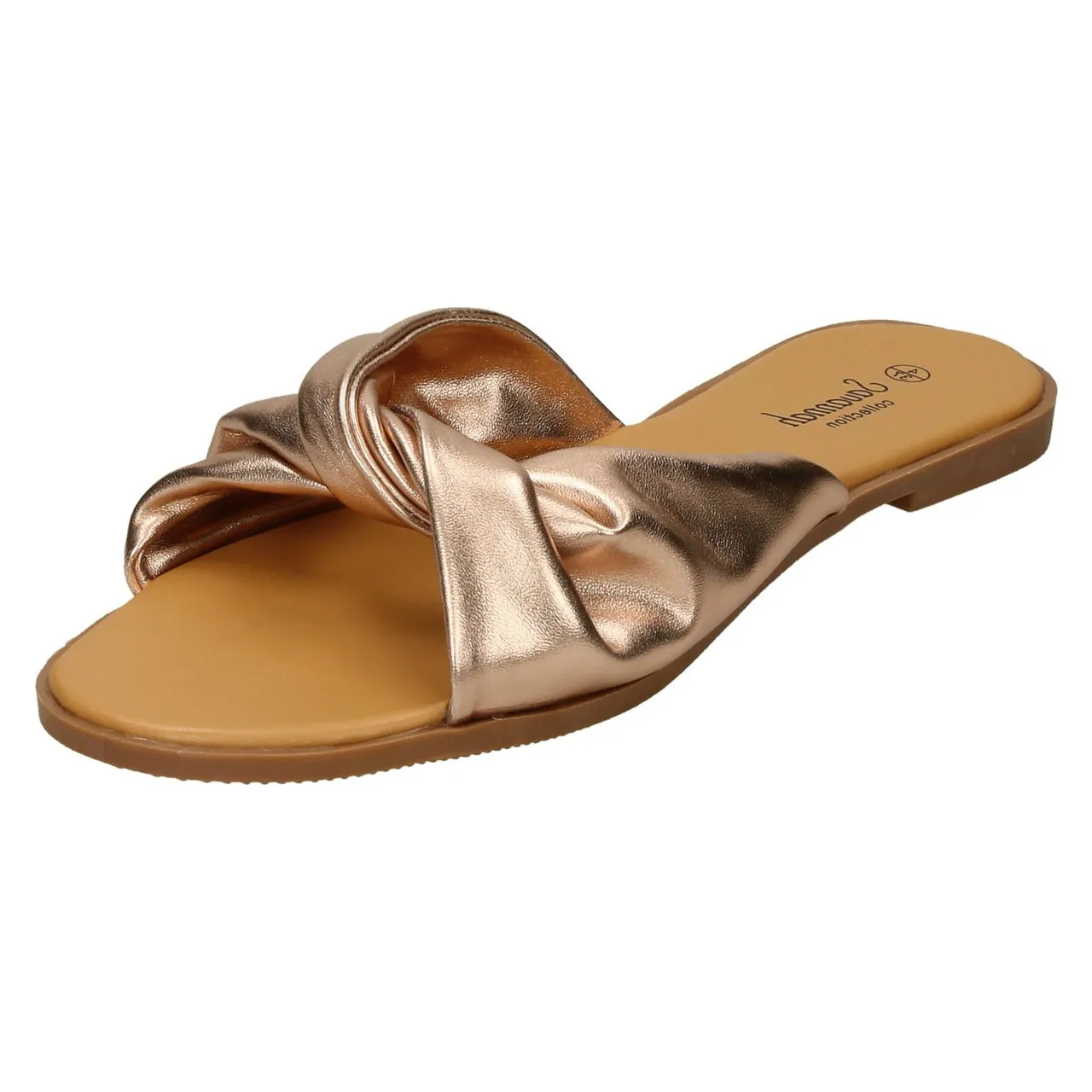 Ladies Savannah Flat Twist Vamp Mules F00205