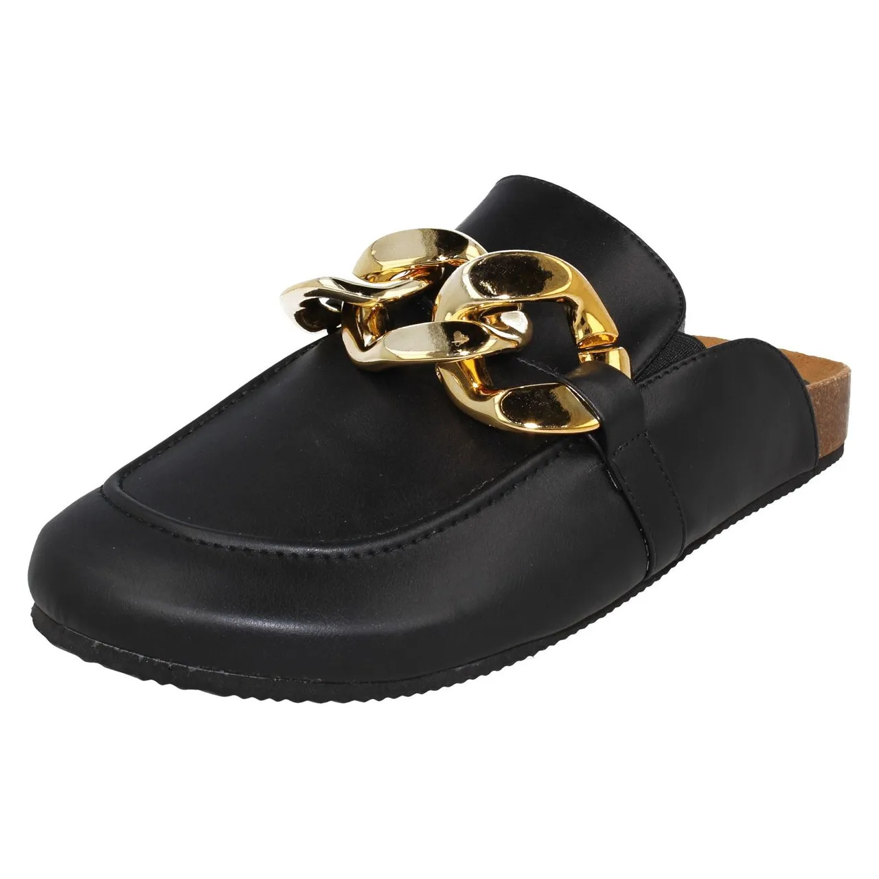 Ladies Spot On Closed Toe Slip On Mules F8R0541