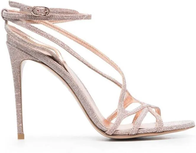 Le Silla metallic strap-wrap sandals Pink